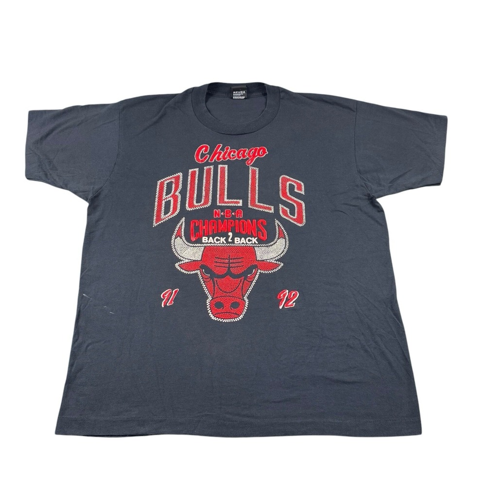 Vintage Chicago Bulls 91 92 NBA Champions T Shirt Screen Stars XL Single Stitch